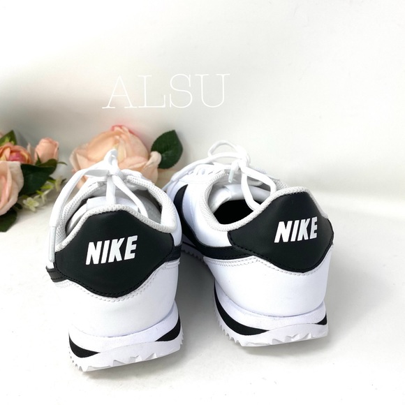 Nike Cortez Basic SL GS Leather White Black W - Picture 6 of 8